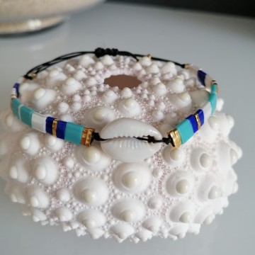 Bracelet Kyoto Turquoise et Cauris - Majabel